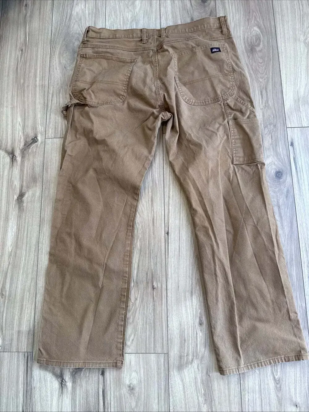 Dickies Carpenter Pants Mens 38x30 Y2K Distressed Faded Brown Workwear Grunge